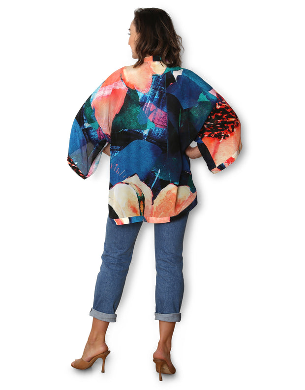 Above - Long 100% Natural Silk Kimono Autumn