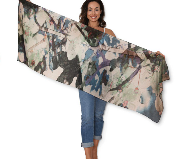 Wild Cherie -  100% Natural Wool Scarf