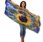 Sunflowers By Sofia -  100% Natural Wool Scarf