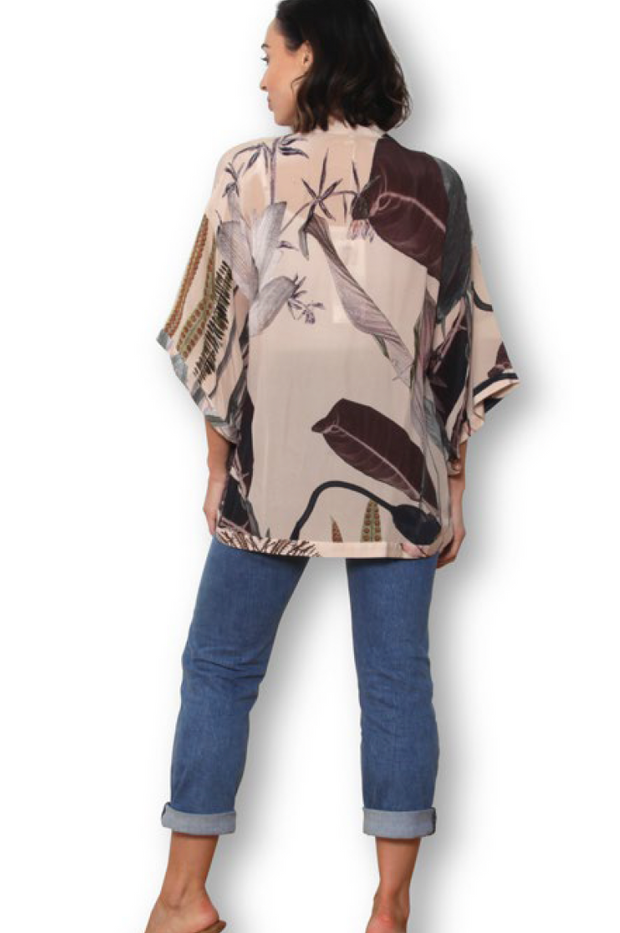 Radio Garden - 100% Natural Silk Chiffon Kimono