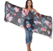 Night Flowers - 100% Natural Fibre Scarf