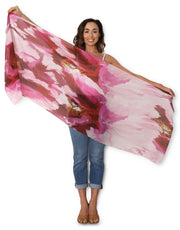 Bloom Theory - 100% Natural Silk Chiffon Scarf-AUTUMN