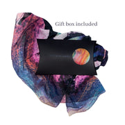 Bloom Theory - 100% Natural Silk Chiffon Scarf-AUTUMN