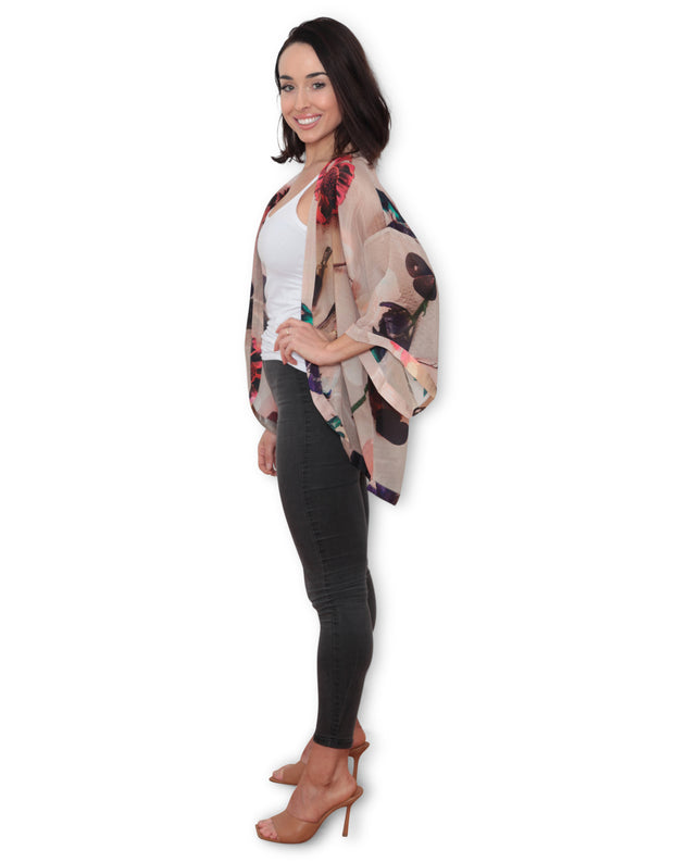 Lucky Charm - 100% Natural Silk Chiffon Kimono