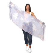 Lotus Flower - 100% Natural Narrow Fibre Scarf